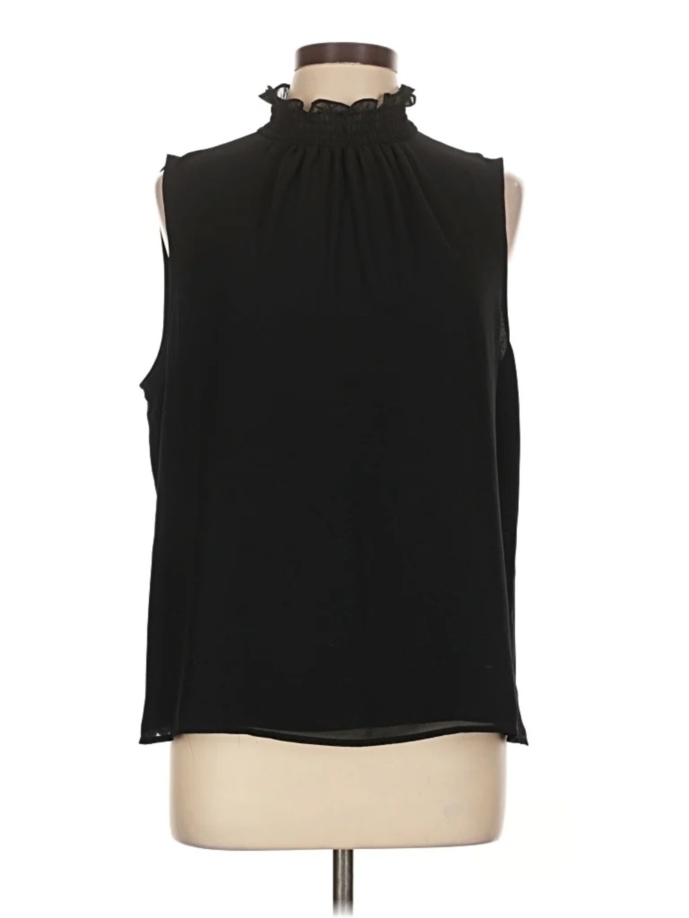 Vince Camuto Black Sleeveless Mock Neck Camisole (L)